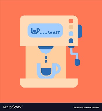 Flat icon on background coffee electronic machine vector image