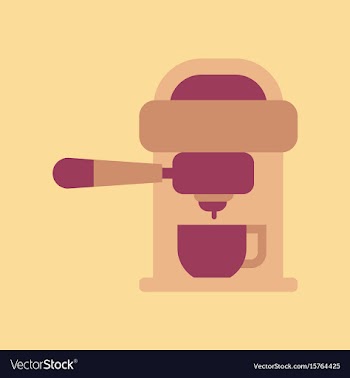 Flat icon on background coffee electronic machine vector image