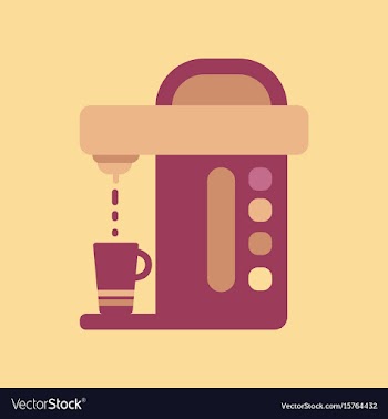 Flat icon on background coffee electronic machine vector image