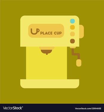 Flat icon on background coffee electronic machine vector image