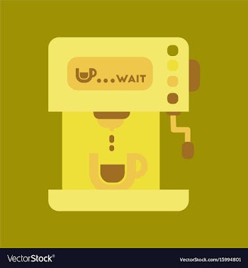 Flat icon on background coffee electronic machine vector image