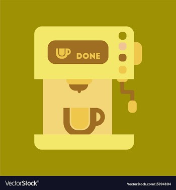 Flat icon on background coffee electronic machine vector image