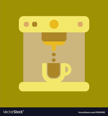 Flat icon on background coffee electronic machine vector image