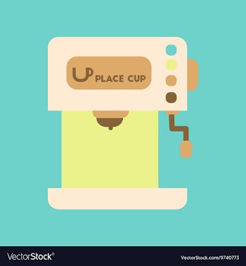 Flat icon on background coffee electronic machine vector image