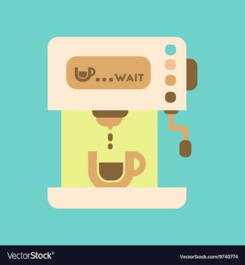 Flat icon on background coffee electronic machine vector image