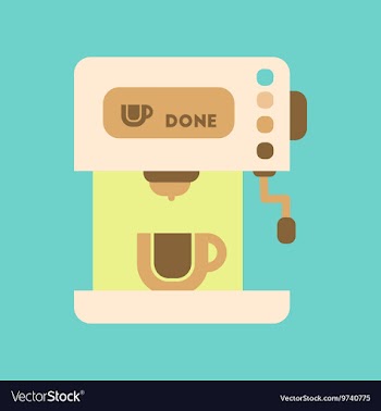 Flat icon on background coffee electronic machine vector image
