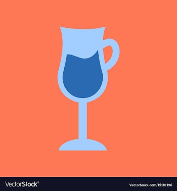Flat icon on background coffee glass cup vector image