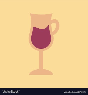 Flat icon on background coffee glass cup vector image