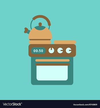 Flat icon on background coffee kettle stove vector image