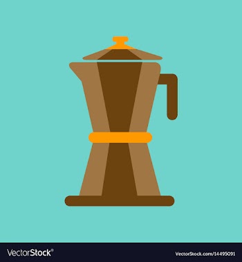 Flat icon on background coffee machine maker vector image