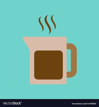 Flat icon on background coffee machine maker vector image