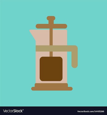 Flat icon on background coffee machine maker vector image
