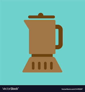 Flat icon on background coffee machine maker vector image