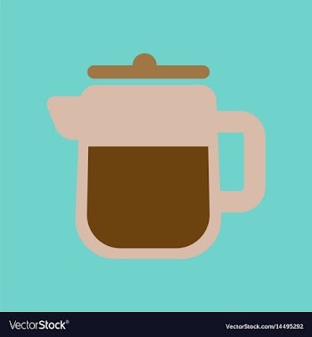 Flat icon on background coffee machine maker vector image
