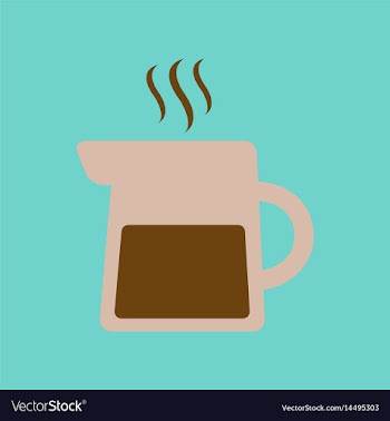 Flat icon on background coffee machine maker vector image