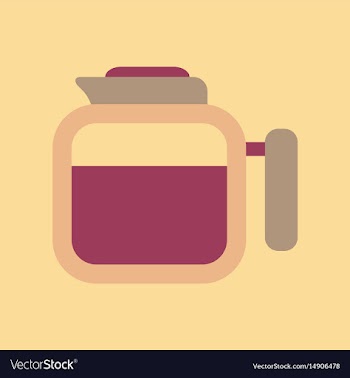 Flat icon on background coffee machine maker vector image