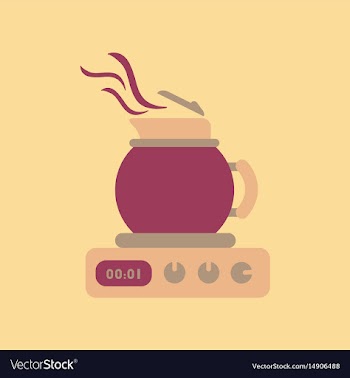 Flat icon on background coffee machine maker vector image