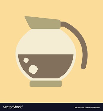 Flat icon on background coffee machine maker vector image