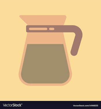 Flat icon on background coffee machine maker vector image