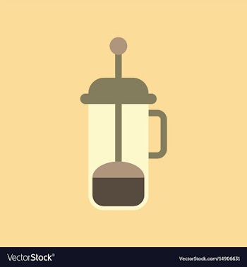 Flat icon on background coffee machine maker vector image