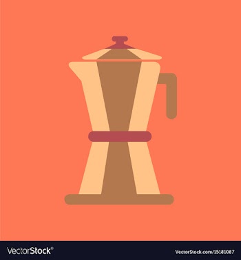 Flat icon on background coffee machine maker vector image
