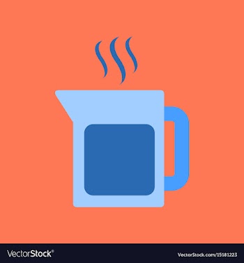 Flat icon on background coffee machine maker vector image