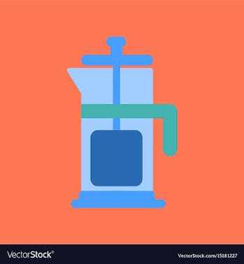 Flat icon on background coffee machine maker vector image