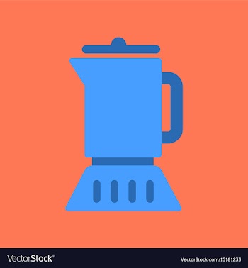 Flat icon on background coffee machine maker vector image
