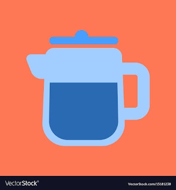 Flat icon on background coffee machine maker vector image