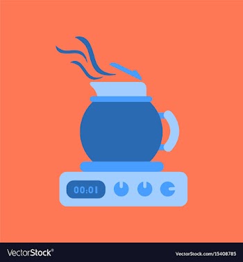 Flat icon on background coffee machine maker vector image