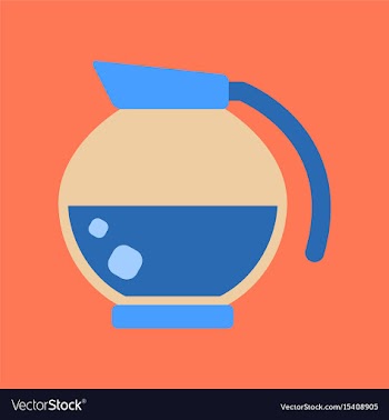 Flat icon on background coffee machine maker vector image