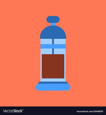 Flat icon on background coffee machine maker vector image