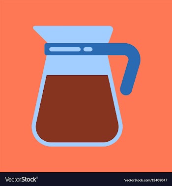 Flat icon on background coffee machine maker vector image