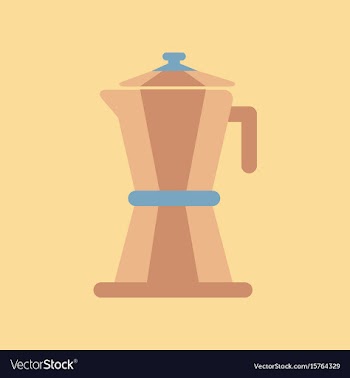 Flat icon on background coffee machine maker vector image