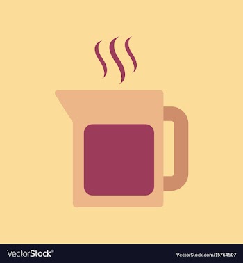 Flat icon on background coffee machine maker vector image