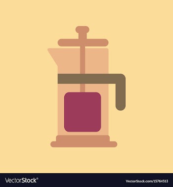 Flat icon on background coffee machine maker vector image