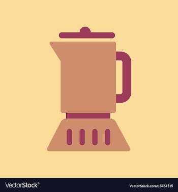 Flat icon on background coffee machine maker vector image