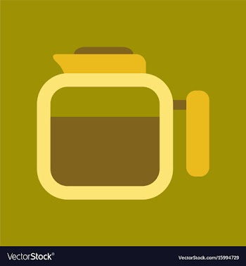 Flat icon on background coffee machine maker vector image