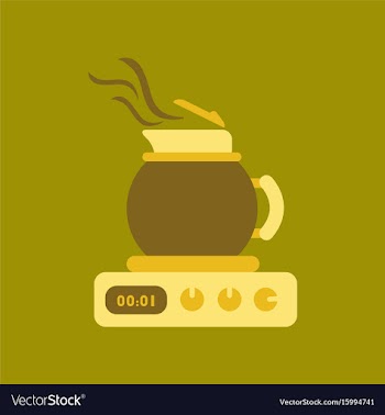 Flat icon on background coffee machine maker vector image