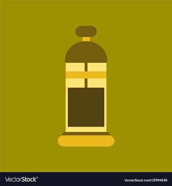 Flat icon on background coffee machine maker vector image