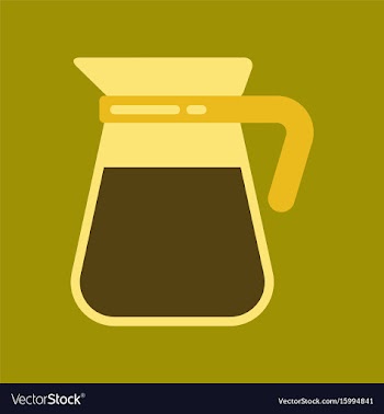 Flat icon on background coffee machine maker vector image
