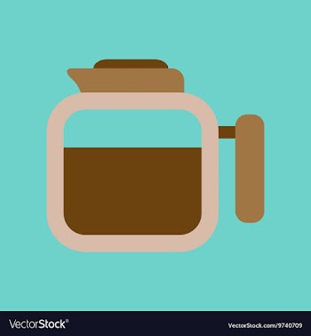 Flat icon on background coffee machine maker vector image