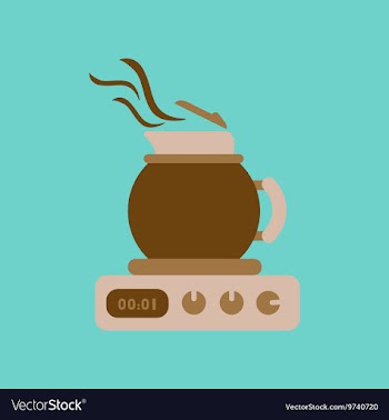 Flat icon on background coffee machine maker vector image