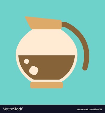 Flat icon on background coffee machine maker vector image