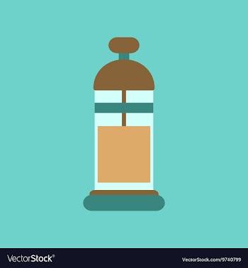 Flat icon on background coffee machine maker vector image