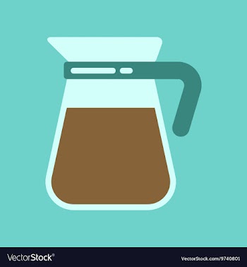 Flat icon on background coffee machine maker vector image
