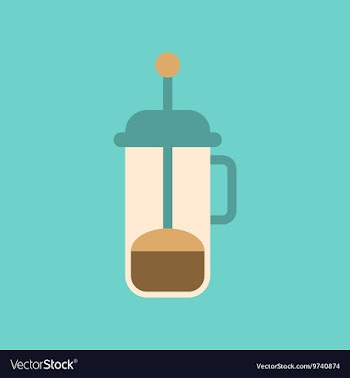 Flat icon on background coffee machine maker vector image