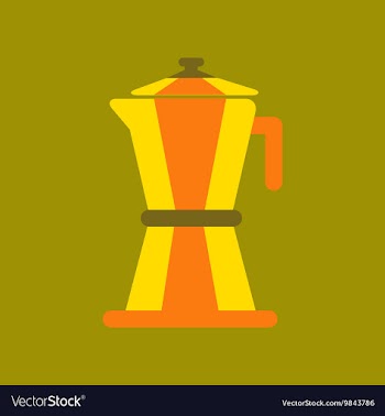 Flat icon on background coffee machine maker vector image