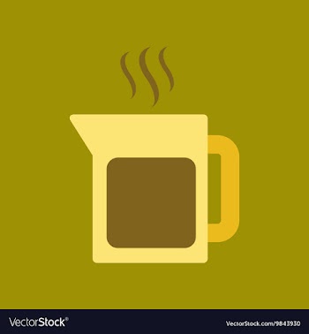 Flat icon on background coffee machine maker vector image