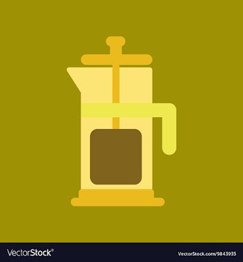 Flat icon on background coffee machine maker vector image